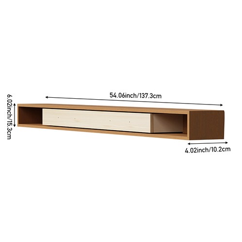 Oak beam floating fireplace - oak,