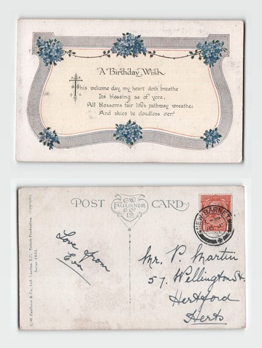Postcard birthday wish - postcard,