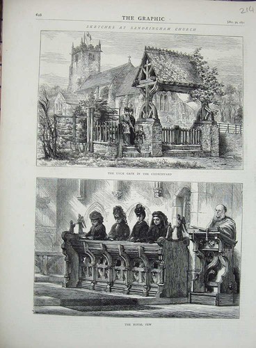 Old antique print 1871 lych - old,