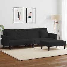 Sofa Set Black Velvet (100%