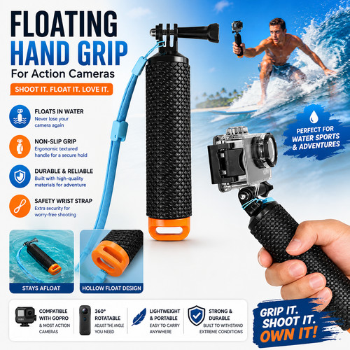 Floating hand grip selfie - grip,