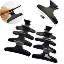 Pack of 12 Women Hair Clips Black Clamp Grip Hairstyle Bulldog Hairpins