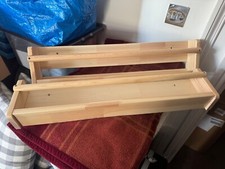 2 x IKEA FLISAT Wall storage, Solid Pine, 70x9x16 cm, 002.907.78