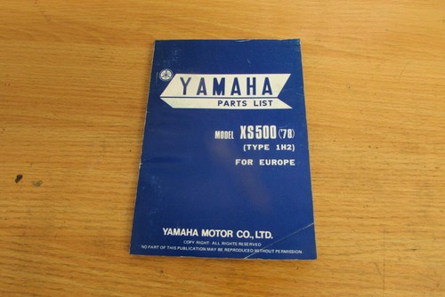 1978 yamaha xs500 parts - parts, list