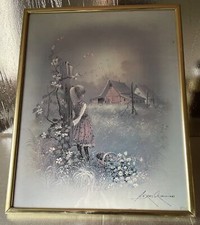 Andres Orpinas Girl And The Barn Print