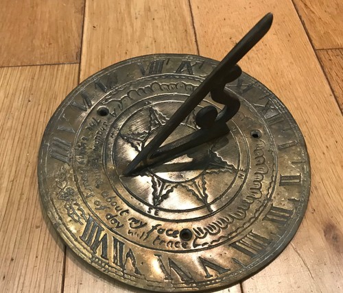 Antique vintage sun dial - dial, brass