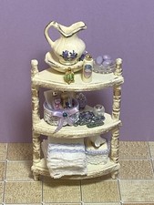 ? Dolls House 1/12th Scale Lady’s Bathroom Washstand, Toiletries, Jug/bowl ?