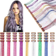 6Pcs 50Cm Sparking Shiny Hair