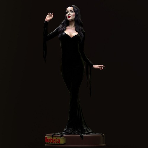 Morticia addams 3d - -, printed
