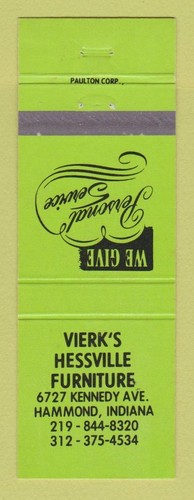 Matchbook cover vierk s - cover, vierk's