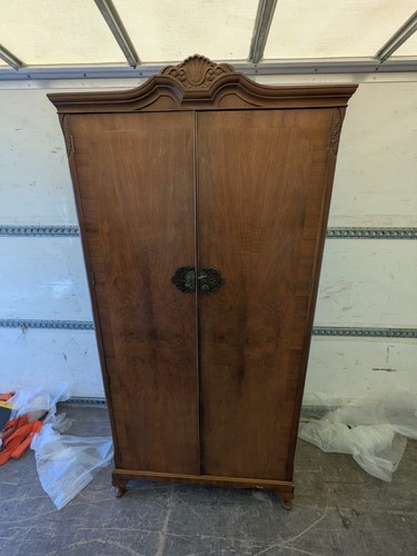 Vintage walnut wardrobe - vintage,