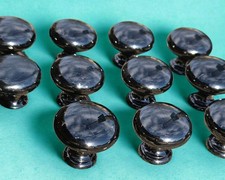 Lot of 10 Black Mirror Knobs