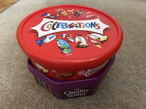 Empty chocolate tubs boxes - tubs/boxes,