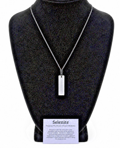 Selenite pendant necklace - pendant,