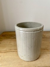 Antique Hartley’s Stoneware Ribbed 10cm Jam Pot Jar Pottery