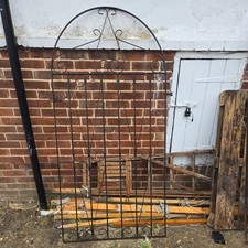 183cm X 89cm Metal Dome Top Garden Gate Wrought Iron, Path Gates, Panel 