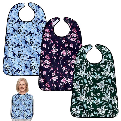 Washable elderly adult bibs - elderly,