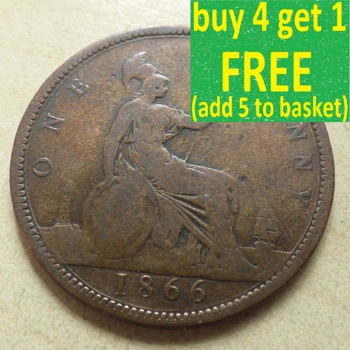Queen victoria one penny - one,