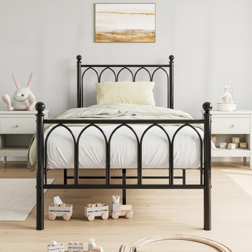 Metal bed frame 90x190 - bed,