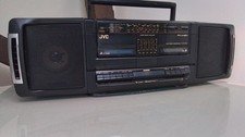 JVC PC-W150 Vintage Stereo Cassette Black Boombox ~ Excellent condition 