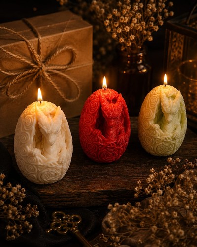 Handcrafted dragon egg candle - dragon,