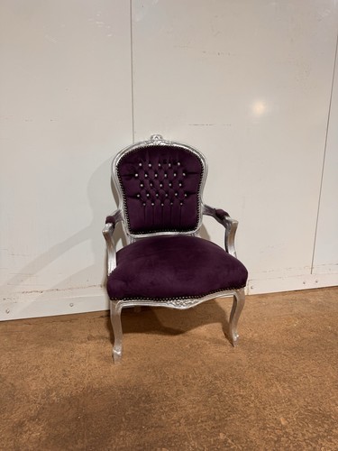 Purple velvet luxury armchair - velvet,