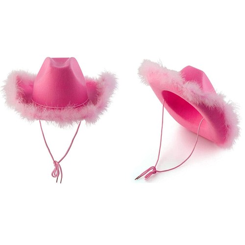 Pack pink cowgirl hat with - pink,