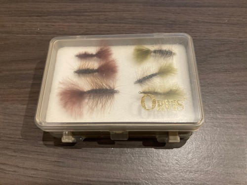 Orvis box with flies - box,