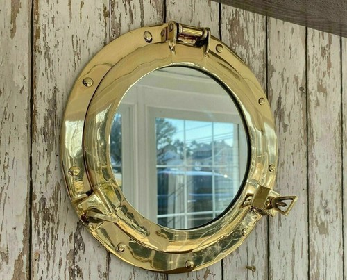 Brass porthole mirror - porthole,