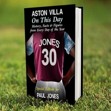 Personalised ASTON VILLA BOOK Fun Facts On This Day History Gift Football Club