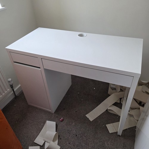 Ikea white desk with - ikea, drawers