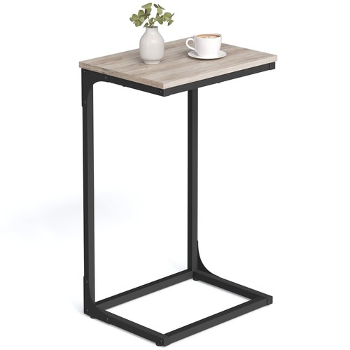Shaped end table side - c-shaped, table,