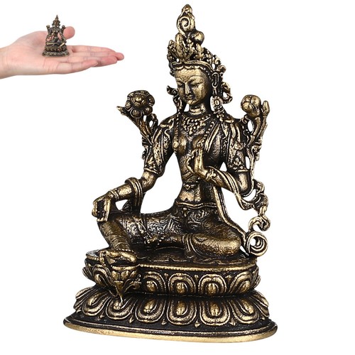 Retro brass buddha - retro, statue