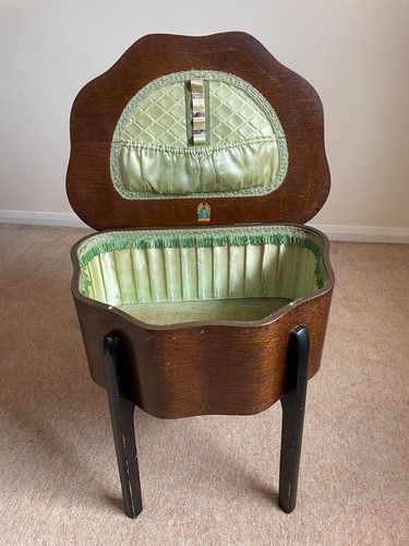 Antique oak sewing - sewing, made