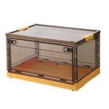 3 Open Doors Foldable Storage Boxes Clothes Toys Organiser Camping Box with Lid 