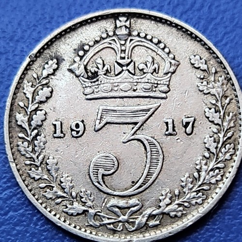 1917 threepence pence king - 1917-, 3