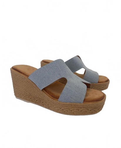Wedge platform sandals blue - platform,