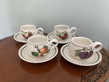 PORTMERION POMONA DESIGN- 4 TEA CUPS AND SAUCERS 
