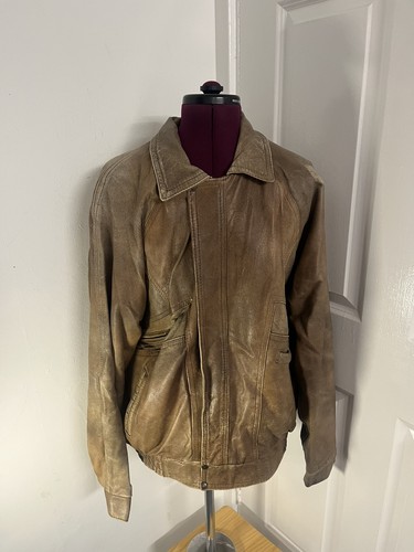 Vintage 90s oversized tan real - vintage,