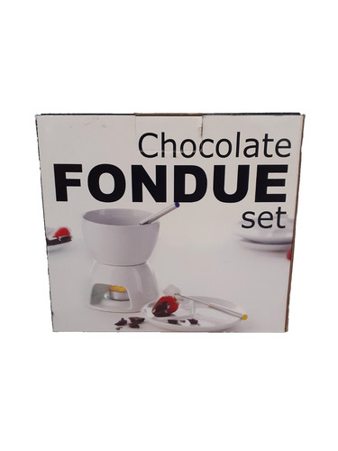 Ceramic chocolate fondue set - chocolate,