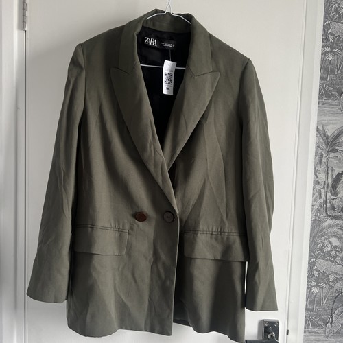 Zara women blazer green - zara, s