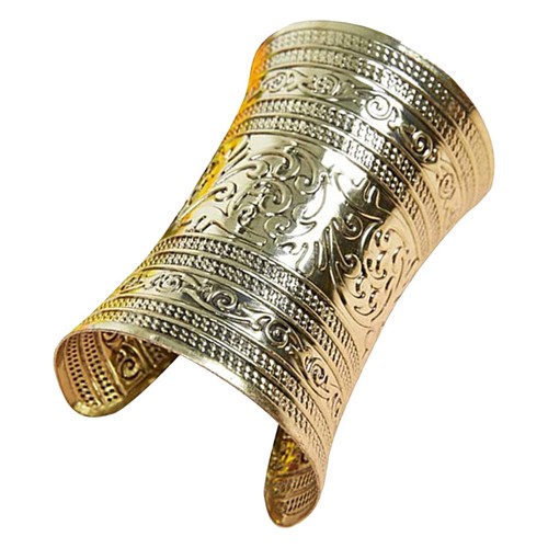 Golden tribal arm bracelet - golden,