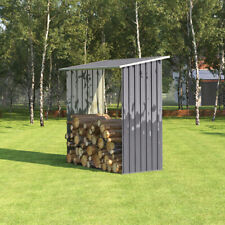 Grey Metal Steel Log Store