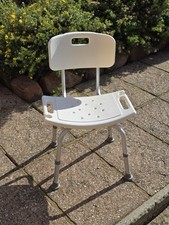 Adjustable Shower Bath Chair Backrest Seat Stool With Armrest Non-slip For Aid