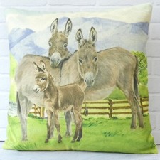 Donkey family cushion cover - cushion,