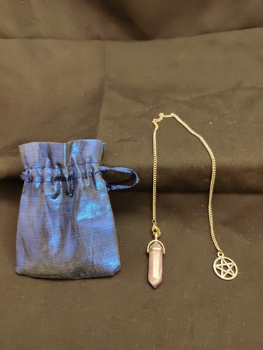 Amethyst pentacle pendulum - amethyst,