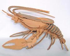 PRE-ASSEMBLED WOODCRAFT CONSTRUCTION KIT H003 3D WOODEN LOBSTER 30cmx29cmx19cm