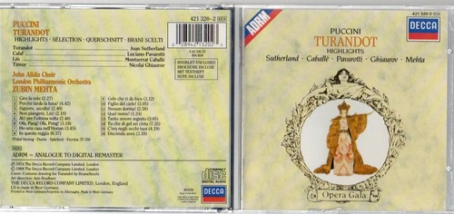 Puccini turandot highlights - puccini,
