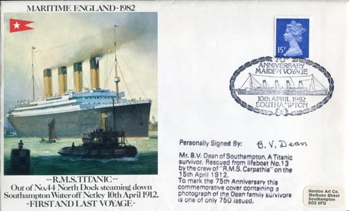 Rms titanic survivor bertram - rms,