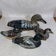 Vintage 4 Carved Hand Crafted